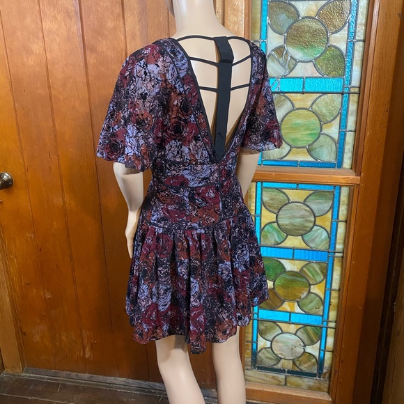 Free People Purple And Red Floral Mini Dress - Picture 13 of 16